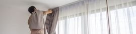 Quick curtain fixing services in Dubai