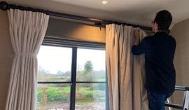 Installed curtains Dubai living room