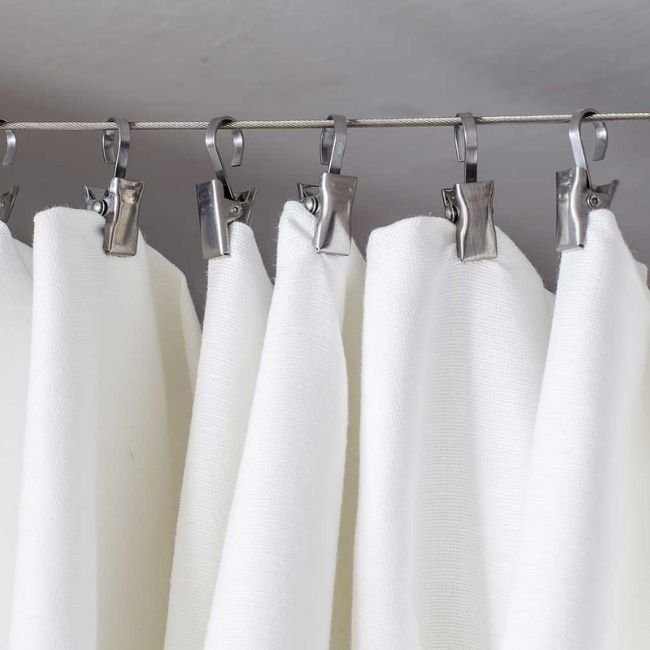 Decorative curtain hooks in mixed metals