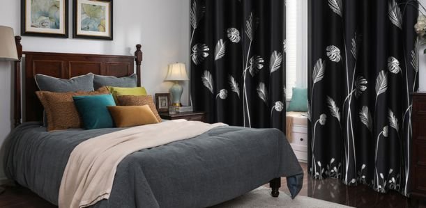 Bedroom Black Curtains