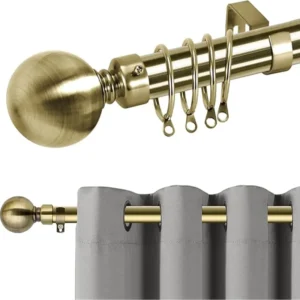 Adjustable Plain Metal Ball Curtain Rod