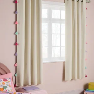 Bright Tassel Eyelet Blackout Curtains