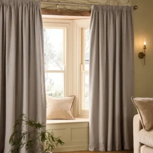 Brushed Herringbone Blackout Curtains