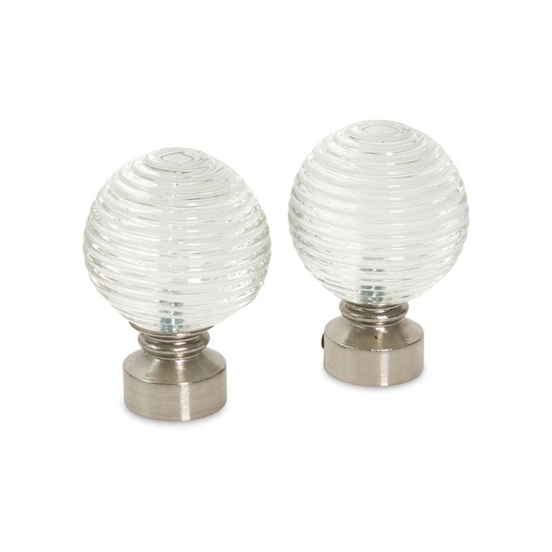 Circa 2-Piece Ribbed Glass Curtain Rod