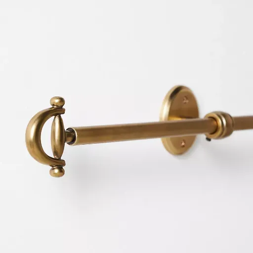 Equestrian Brass Curtain Rod