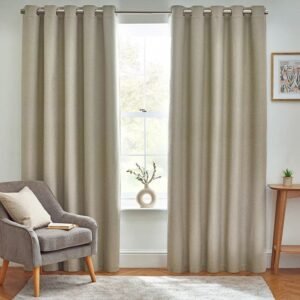 Furn Dawn Textured Blackout Eyelet Curtains