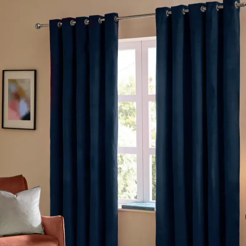Furn Royal Velvet Eyelet Blackout Curtains