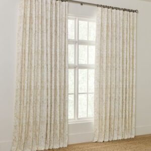 Golden Haze Printed Blackout Curtain