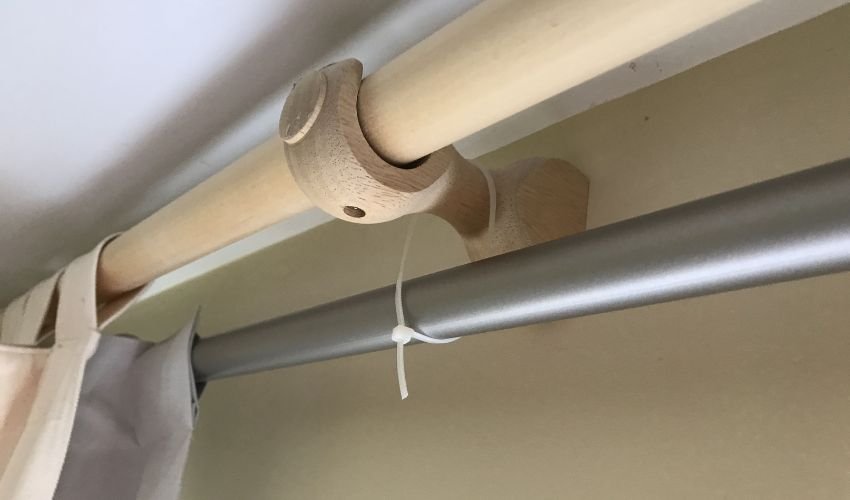 Install Adhesive Curtain Rod Brackets