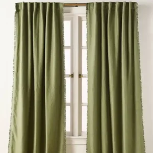 Luxe Linen Blend Woven Blackout Curtain