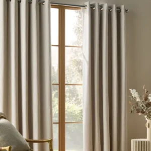 Natural Soft Weave Linen Blend Blackout Curtain
