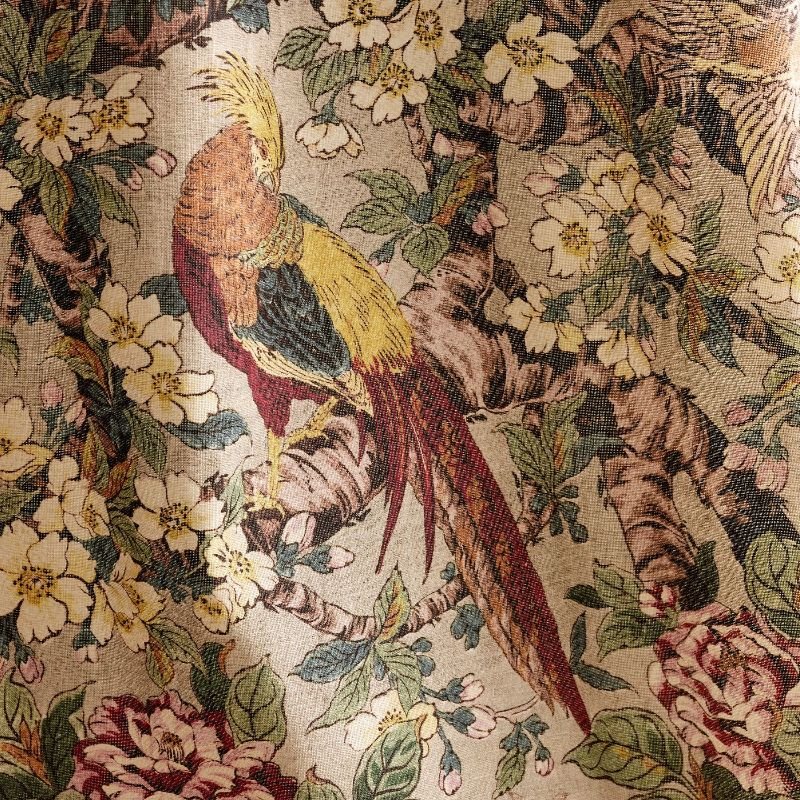 Pheasant Floral Blackout Curtain 1