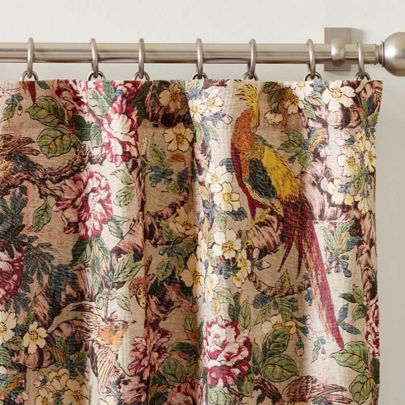 Pheasant Floral Blackout Curtain 3