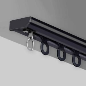 Surge Flat Black Curtain Track