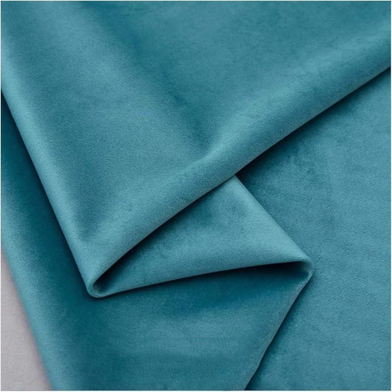 Velvet Look Eyelet Ring Top Teal Curtains
