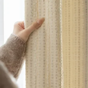Agnes Martin White Blackout Curtains