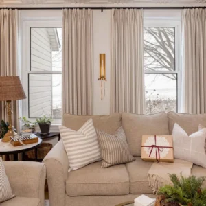 Alfred Stripe Linen Custom Curtain