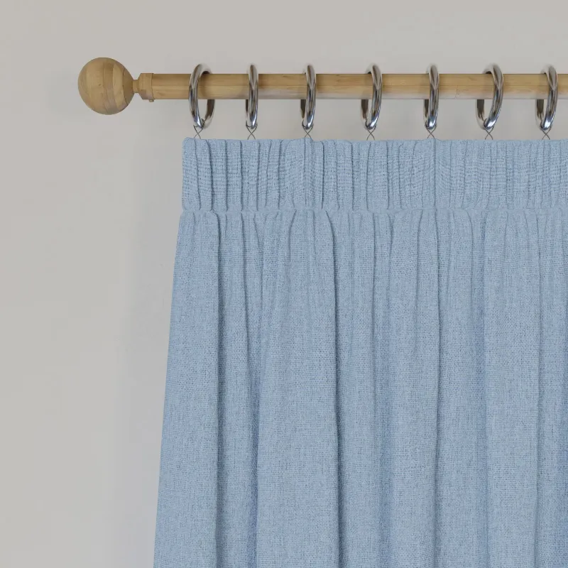 Brushed Pencil Pleat Blackout Curtains