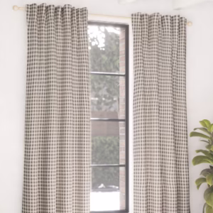 Chenille Gingham Blackout Curtains