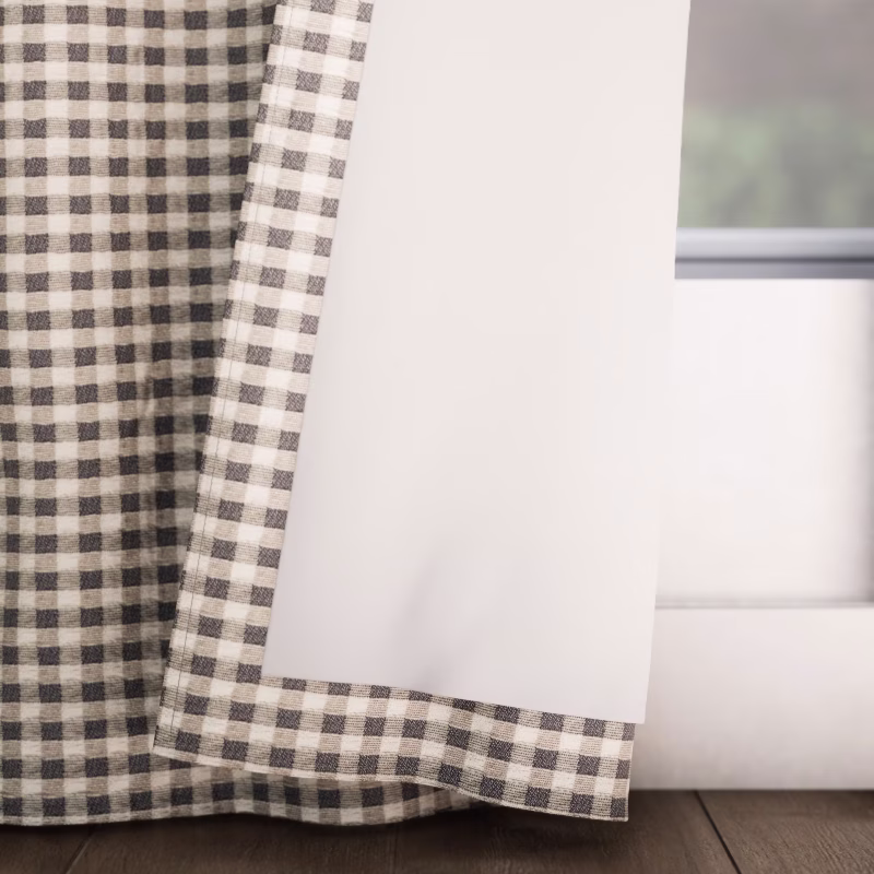 Chenille Gingham Curtains