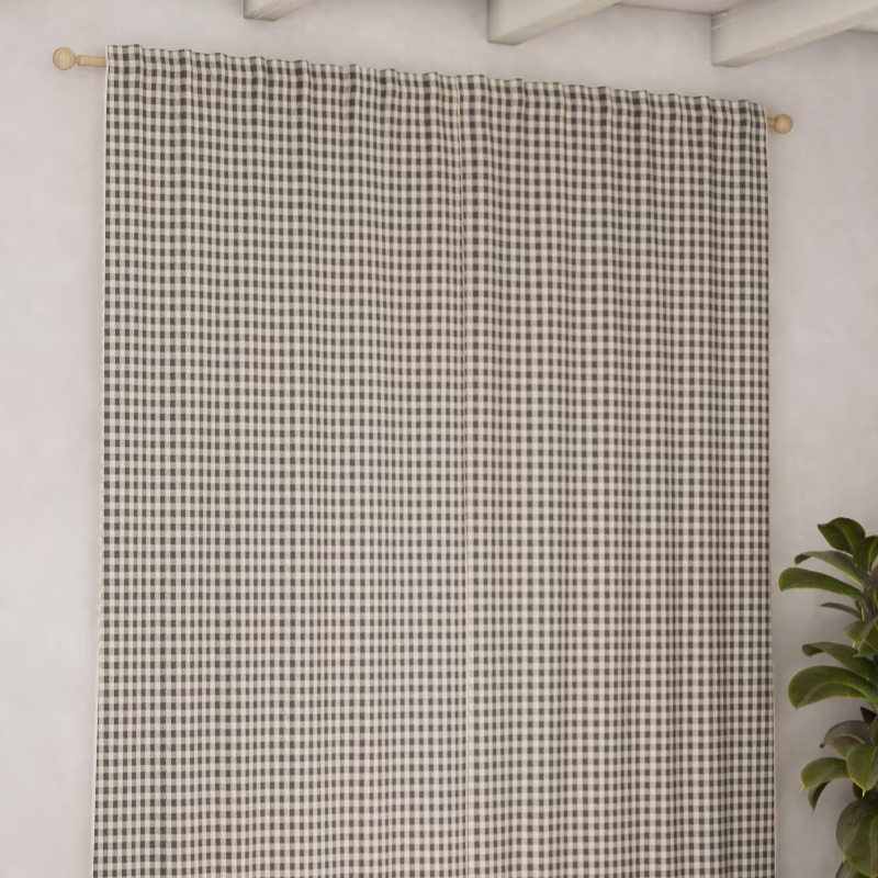 Chenille Gingham Multiway Blackout Curtains