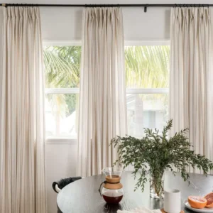 Cora Minimalist Striped Linen Curtain