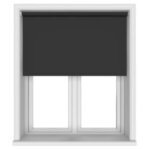 Easton Onyx Black Motorised Blackout Roller Blind