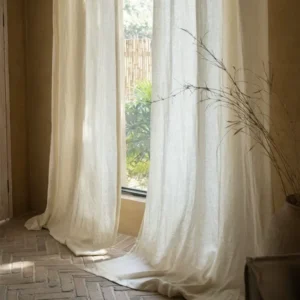 Ivory White Linen Curtains