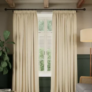 Rustic Basketweave Pair Blackout Curtain