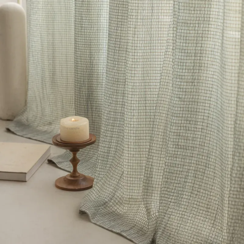 Smoky Green Sheer Curtains