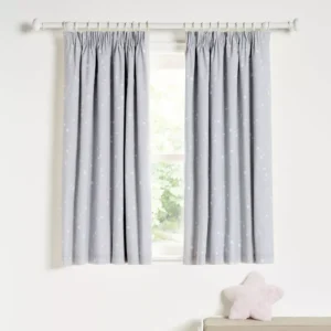 Stardust Pencil Pleat Kids Blackout Curtains