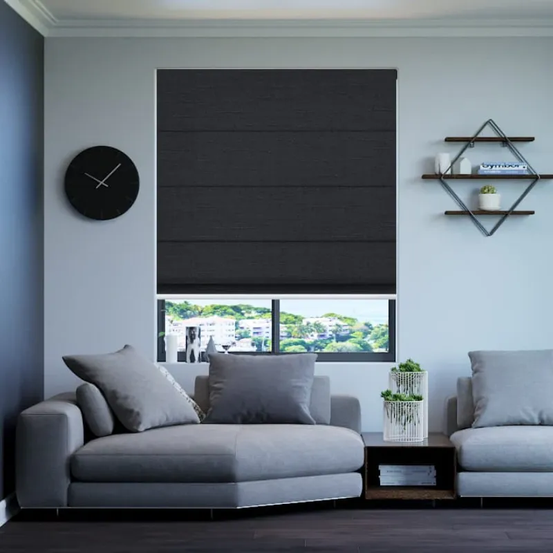 Tribeca Crow Blackout Electric Roman Blinds