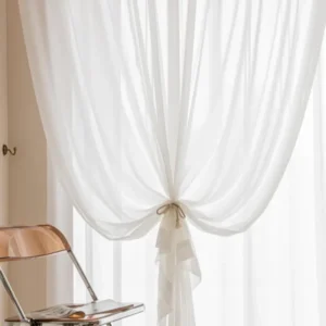 Ultra-Thin White Gauze Sheer Curtains