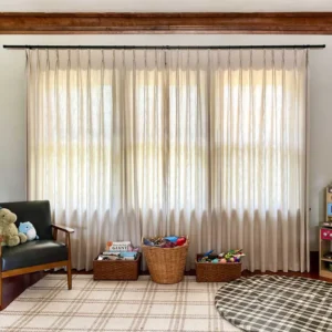 Amelia Solid Texture Cotton Curtain