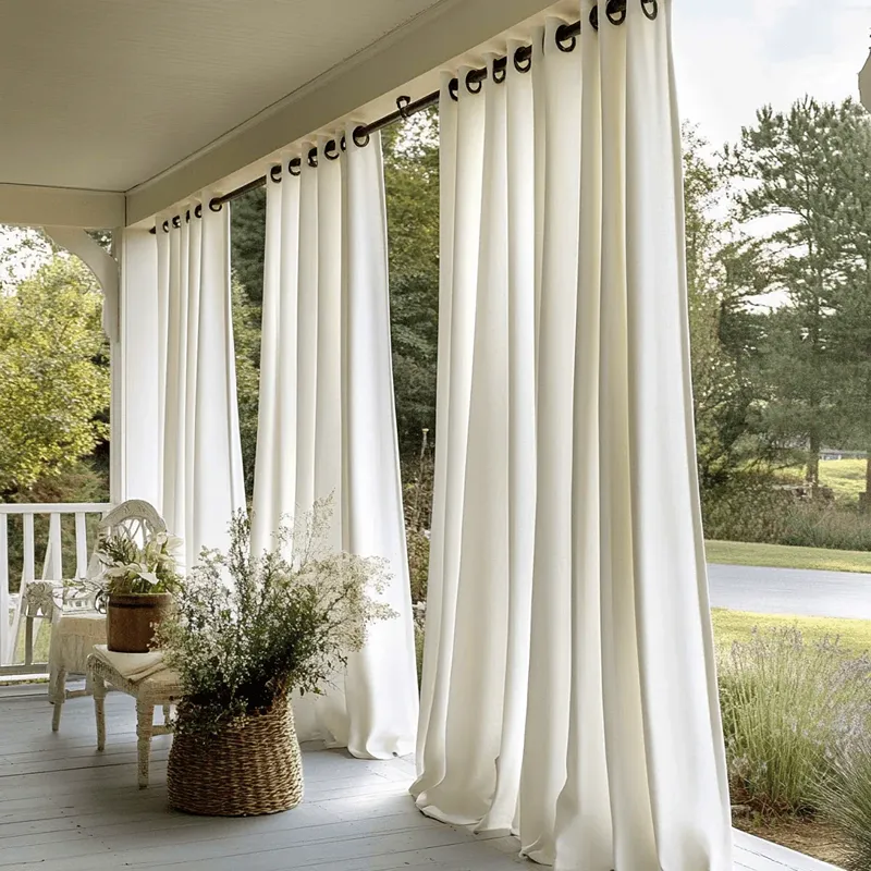 Custom Outdoor Linen Curtain