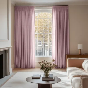 Dusty Rose Pencil Pleat Curtain
