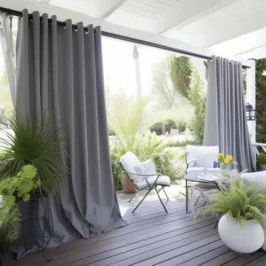 Grey Outdoor Curtain