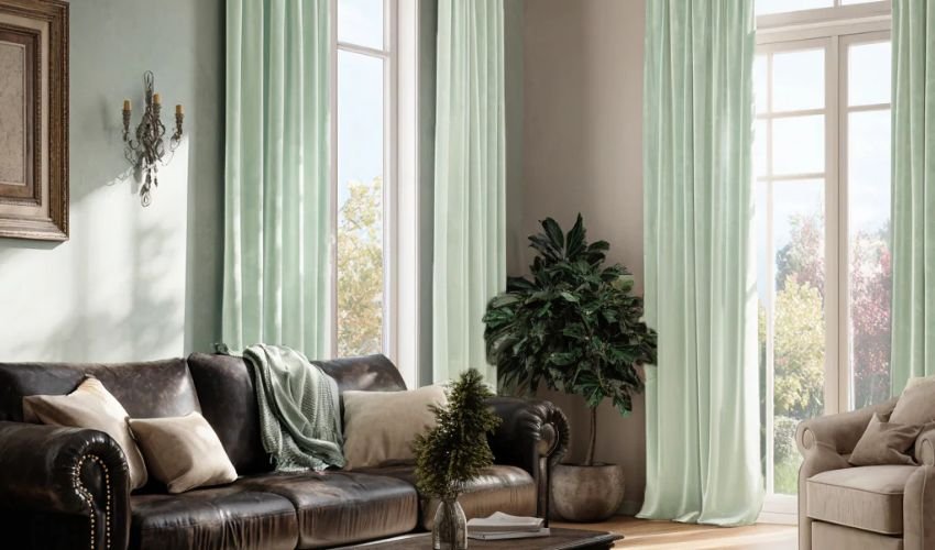 Mint Green Curtains