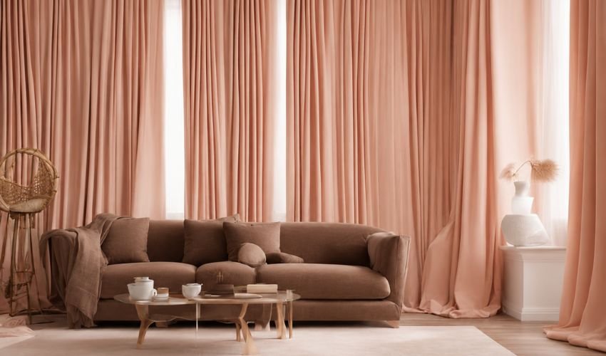 Soft Peach Curtains
