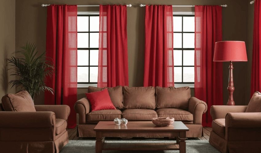 What Color Curtains Go with Brown Furniture