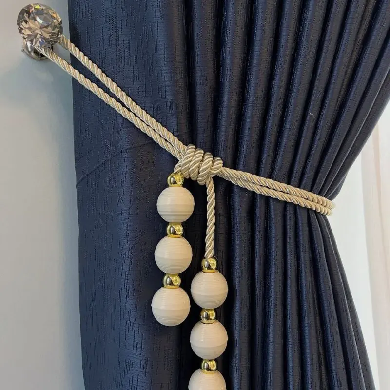 Custom rope curtain tie backs Dubai project