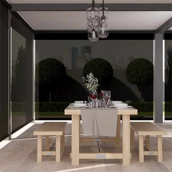 Express Shade IT Black Outdoor Roller Blind
