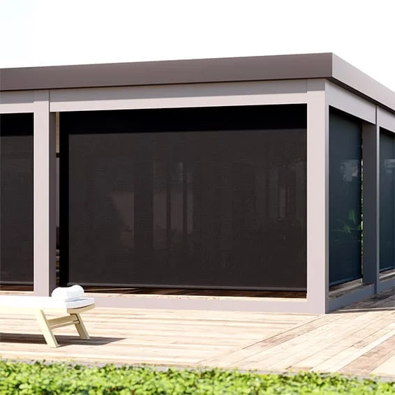 Express Shade IT Black Outdoor Roller Blind