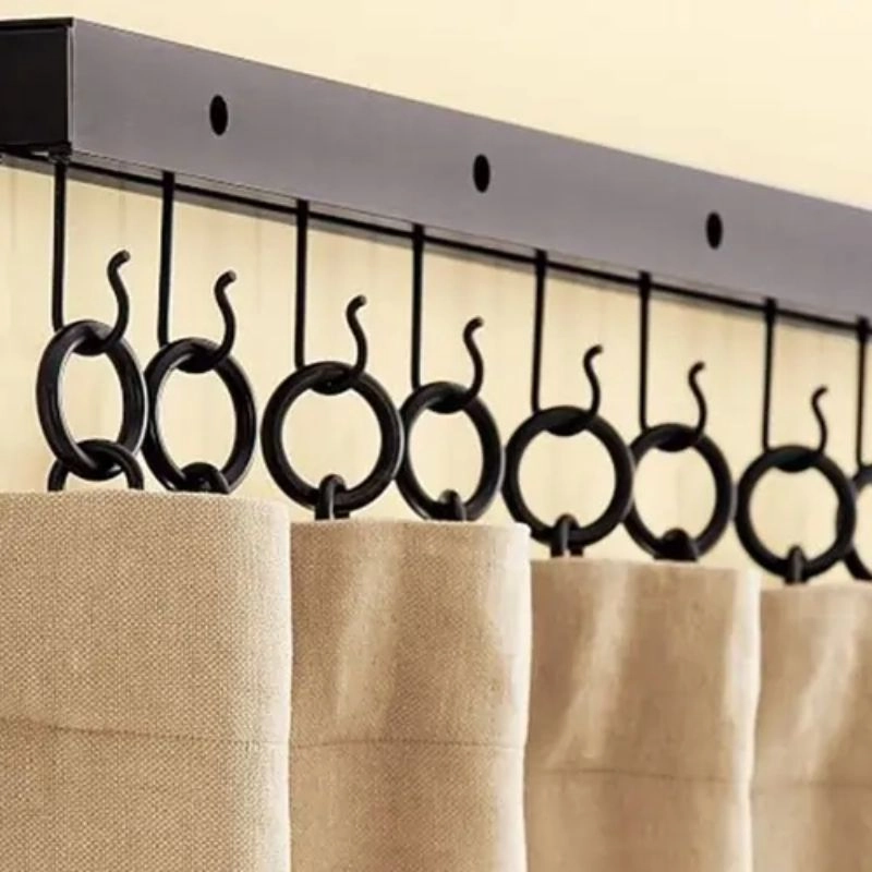 Metal curtain hooks for elegant curtains