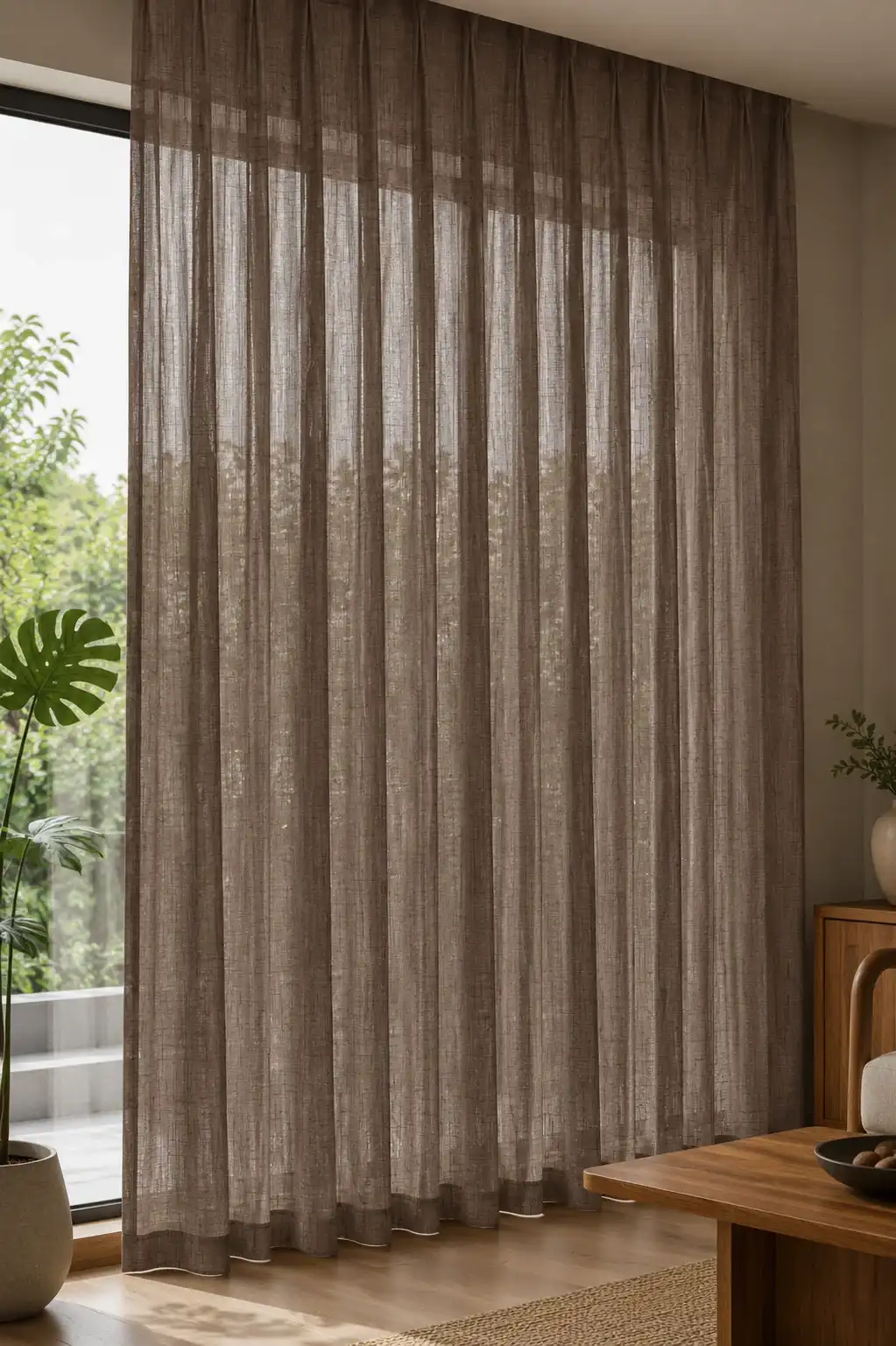 Mulligan Toffee Sheer Curtain