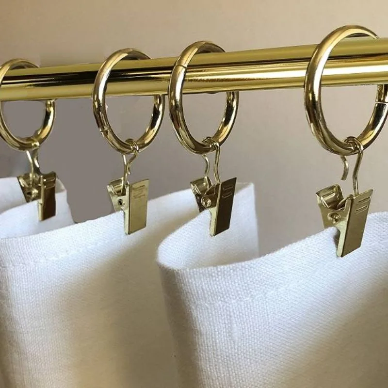 Curtain hooks installed for professional hanging