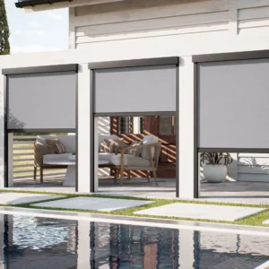 Solaris ZipShade White Smoke Outdoor Zip Blind