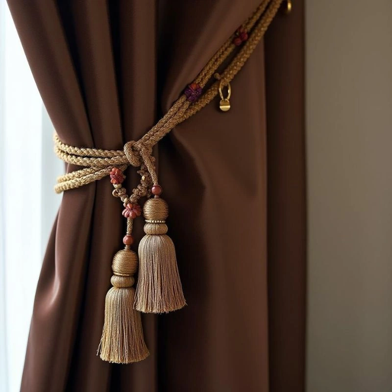 Decorative tassel curtain tie back project Dubai