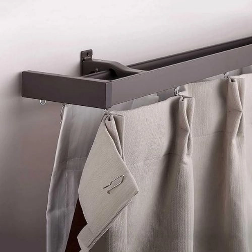Wall mounted curtain rails for modern interiors