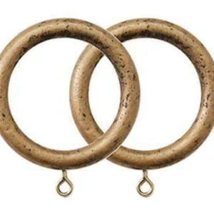 Antique Gold 50mm Curtain Pole Rings